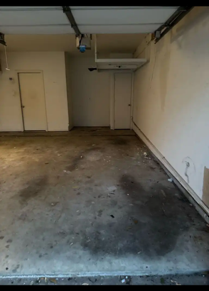 Garage before epoxy floor installation - Transformation 1